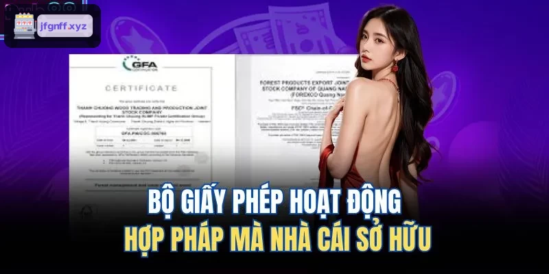 Hình ảnh giấy phép hợp pháp của nhà cái